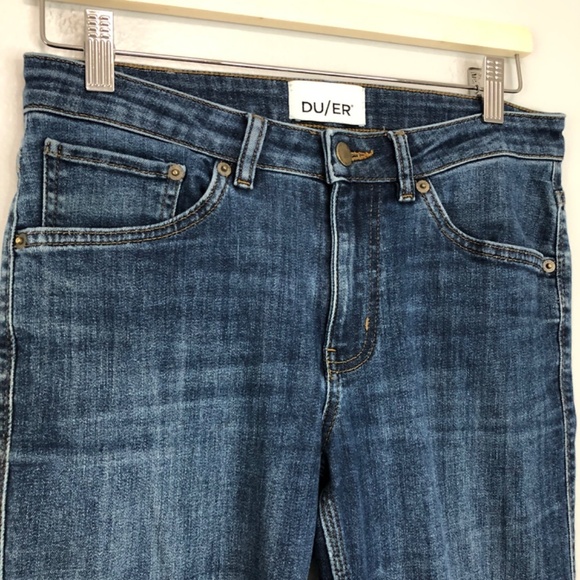 DUER Denim Straight Fit Jeans Mid Rise Medium Wash - Picture 4 of 11